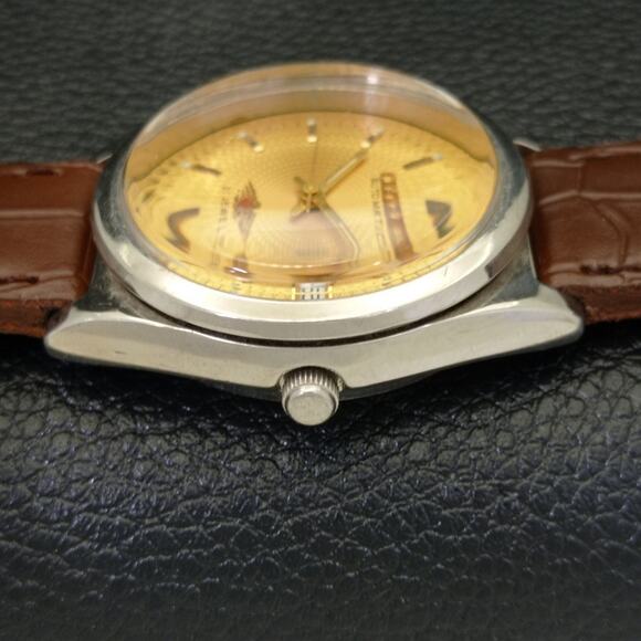 Vintage 1979 Citizen Automatic Mens Silver Watch W/daydate & Gold accents - Picture 4 of 7